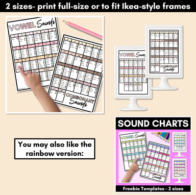 Phonics Sound Charts - Mini Sound Wall - NEUTRAL