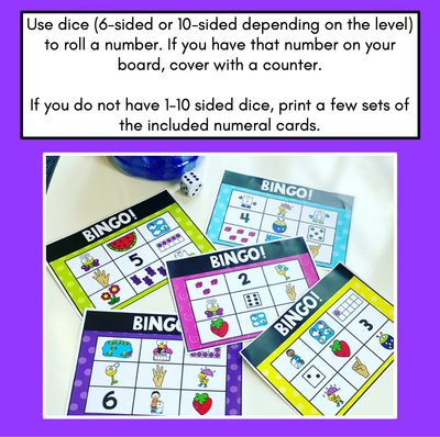 Number Bingo for Numbers 1-20 - Different ways to represent numbers 1-20