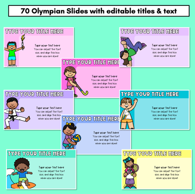 Summer Games - Editable Slides for Summer Games Activities