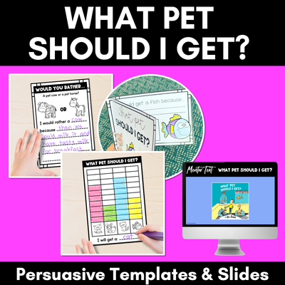 Persuasive Writing Templates & Slides - What Pet Should I Get?