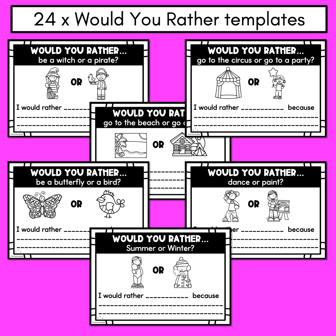 Would You Rather Opinion Writing Templates - Persuasive Writing