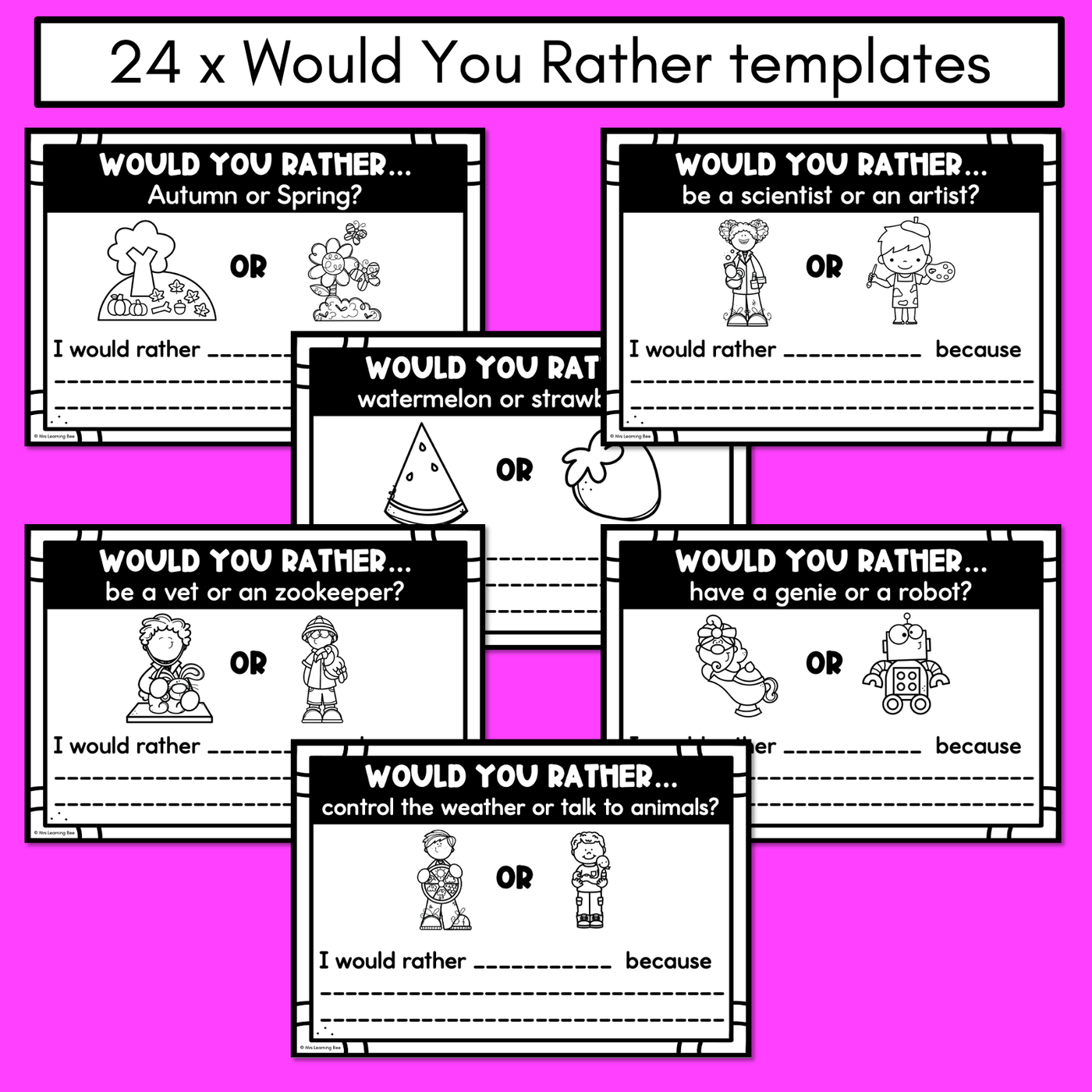 Would You Rather Opinion Writing Templates - Persuasive Writing