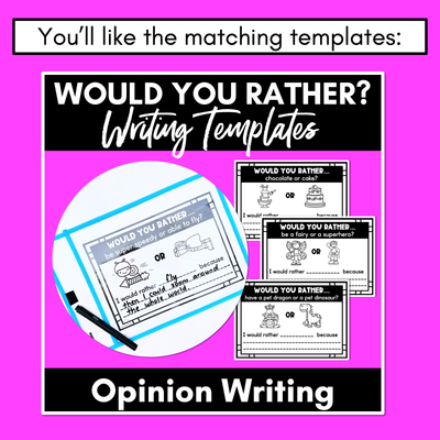 Would You Rather Opinion Writing PowerPoint Slides - Persuasive Writing
