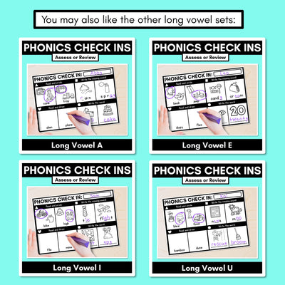 PHONICS CHECK INS - Long Vowel O - No Prep Phonics Assessments