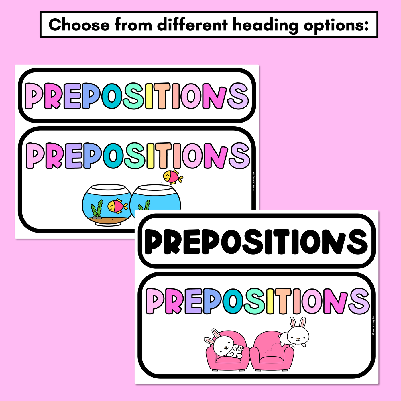 Positional Language - Animal Prepositions - Rainbow