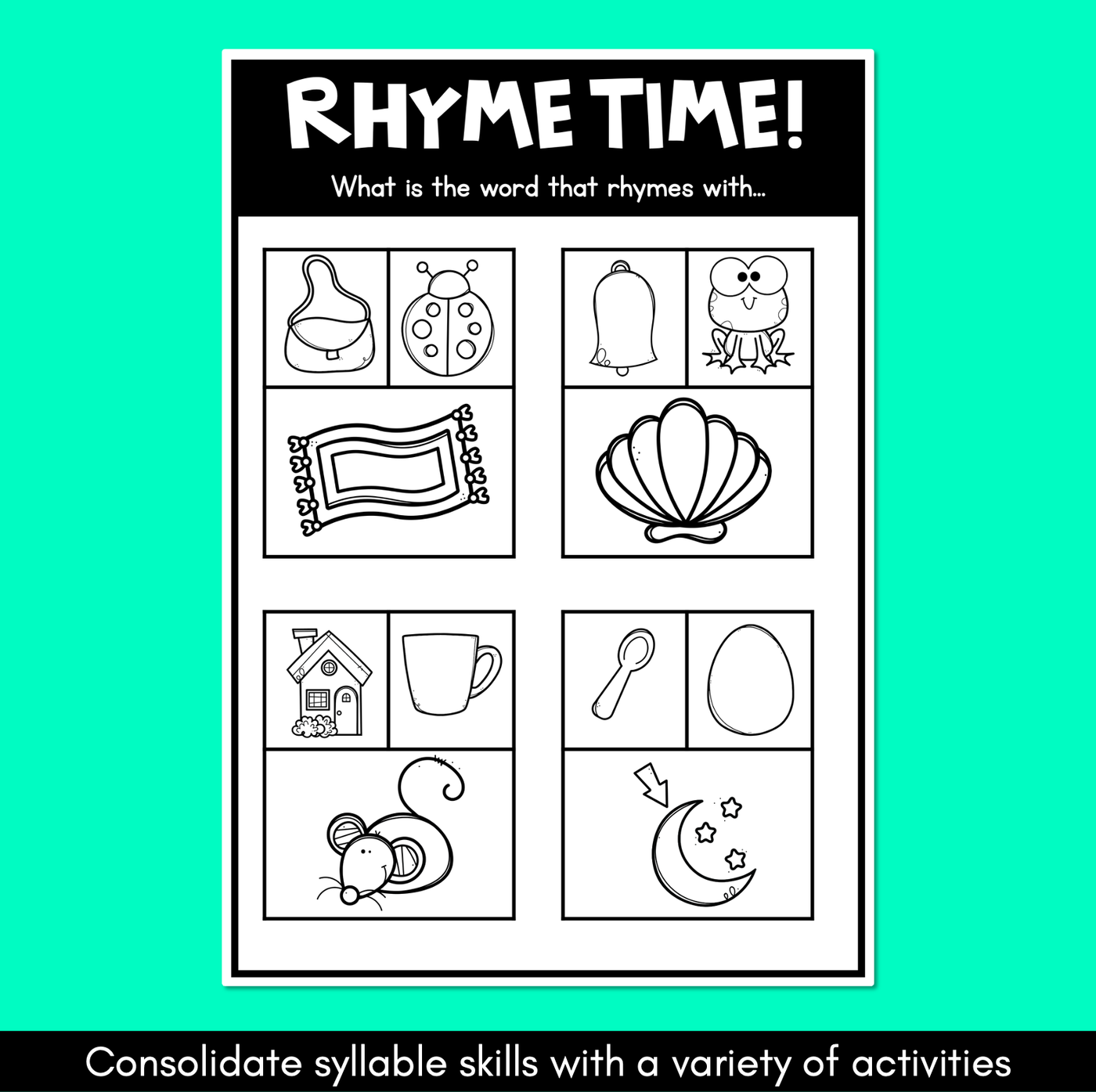 Rhyme Worksheets - Rhyme Activities for Kindergarten Freebie Sampler