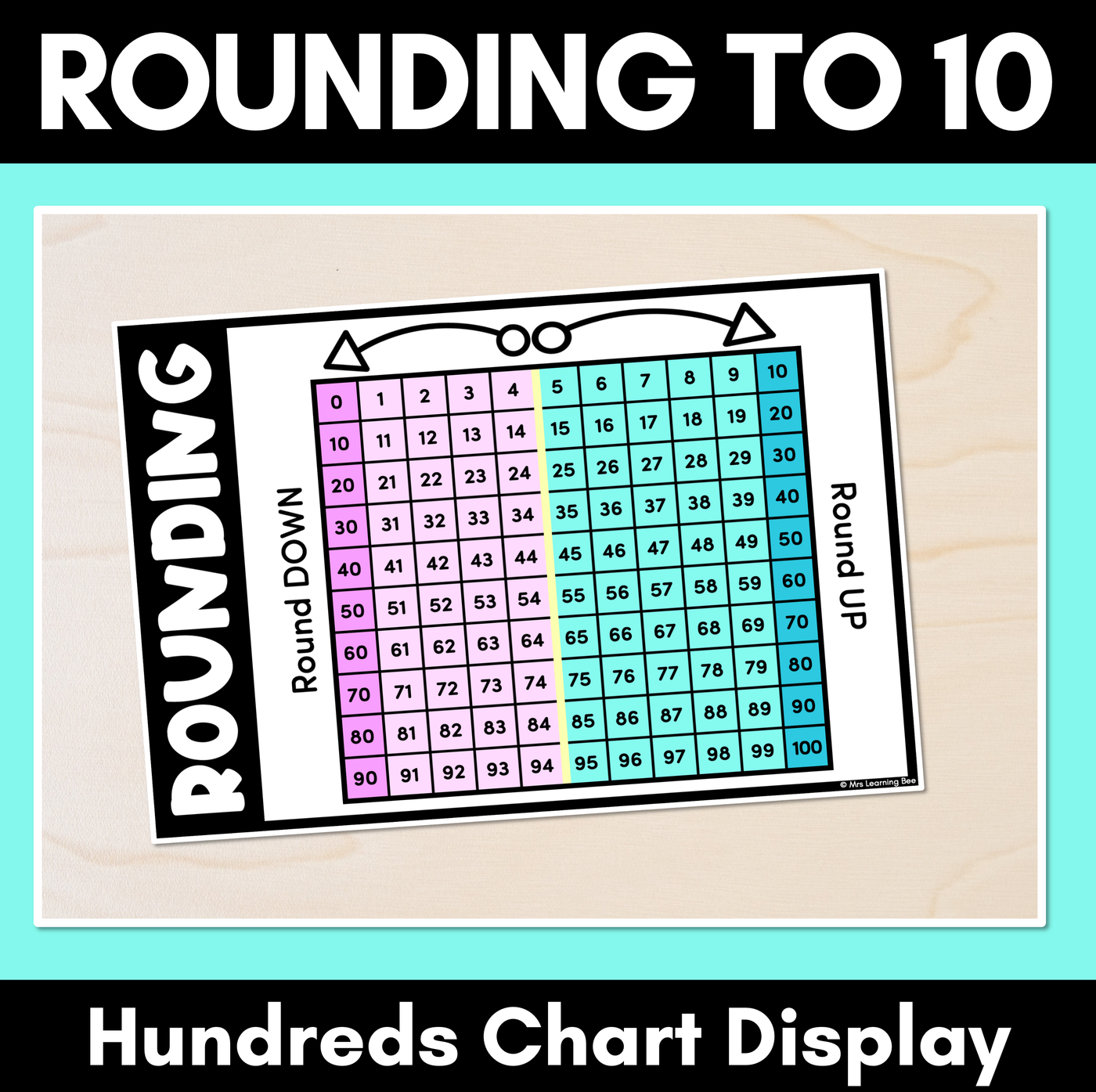 Rounding to 10 - Hundreds Chart Display & Desk Companion