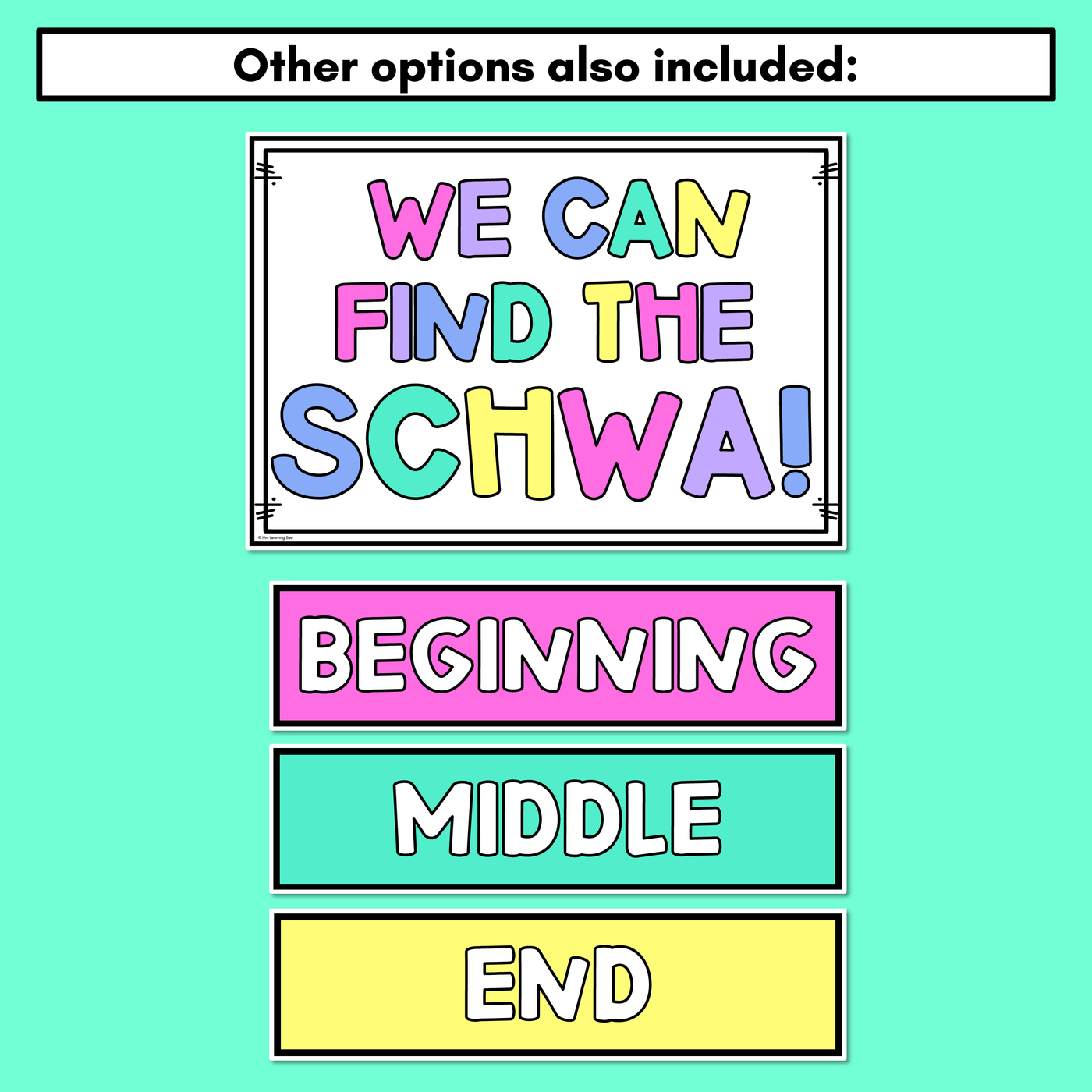 Schwa Classroom Display - Find the Schwa - Learning Wall Phonics Posters