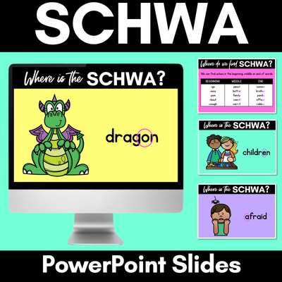 Schwa PowerPoint Lesson Slides - Phonics Teaching Slides for Schwa Sound