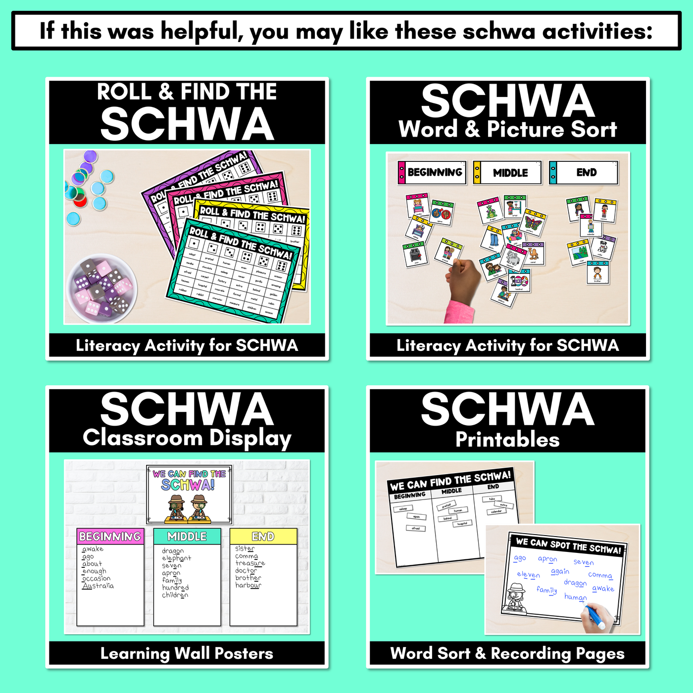 Schwa PowerPoint Lesson Slides - Phonics Teaching Slides for Schwa Sound