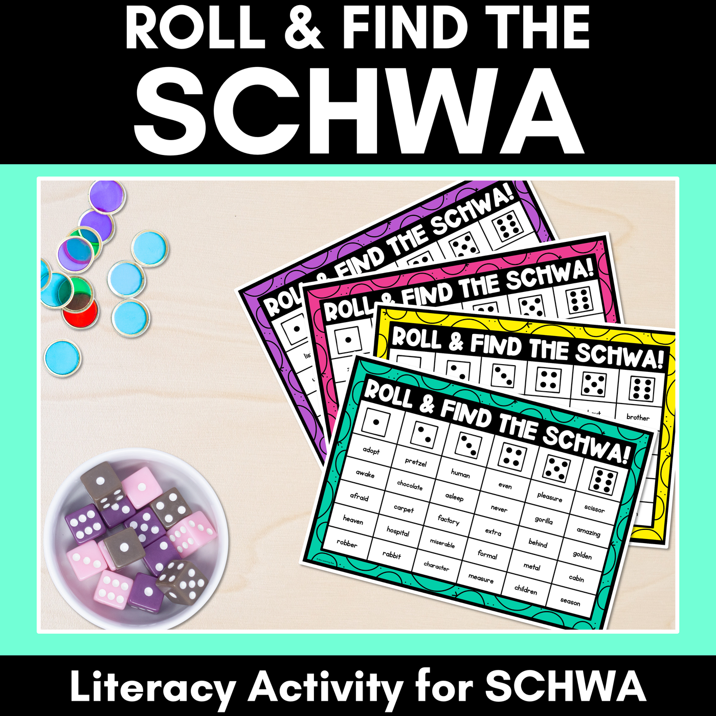 Schwa Game - Roll and find the schwa words