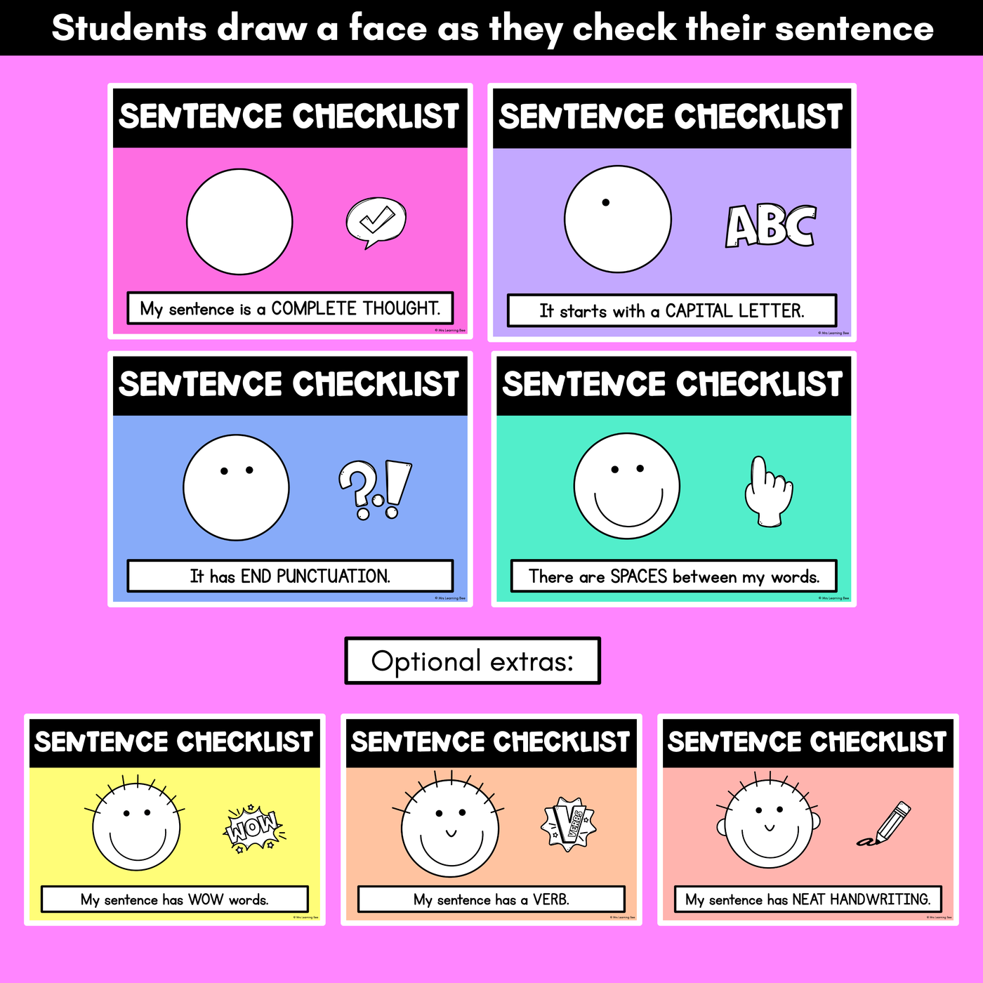 Sentence Writing Editing Checklist Teaching Slides - Correcting Sentences for Kids