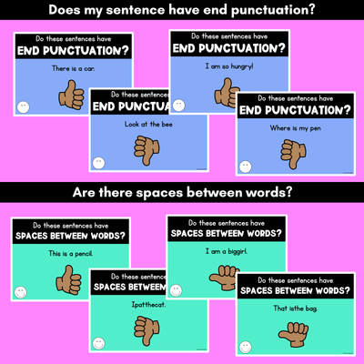 Sentence Writing Editing Checklist Teaching Slides - Correcting Sentences for Kids