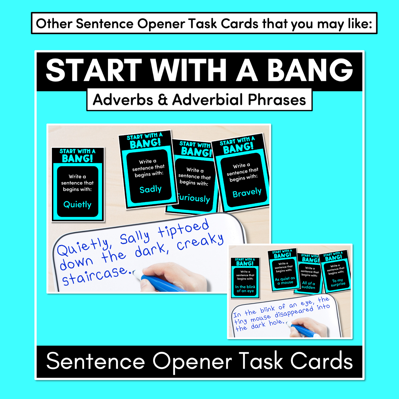 Sentence Openers Task Cards - VCOP aligned