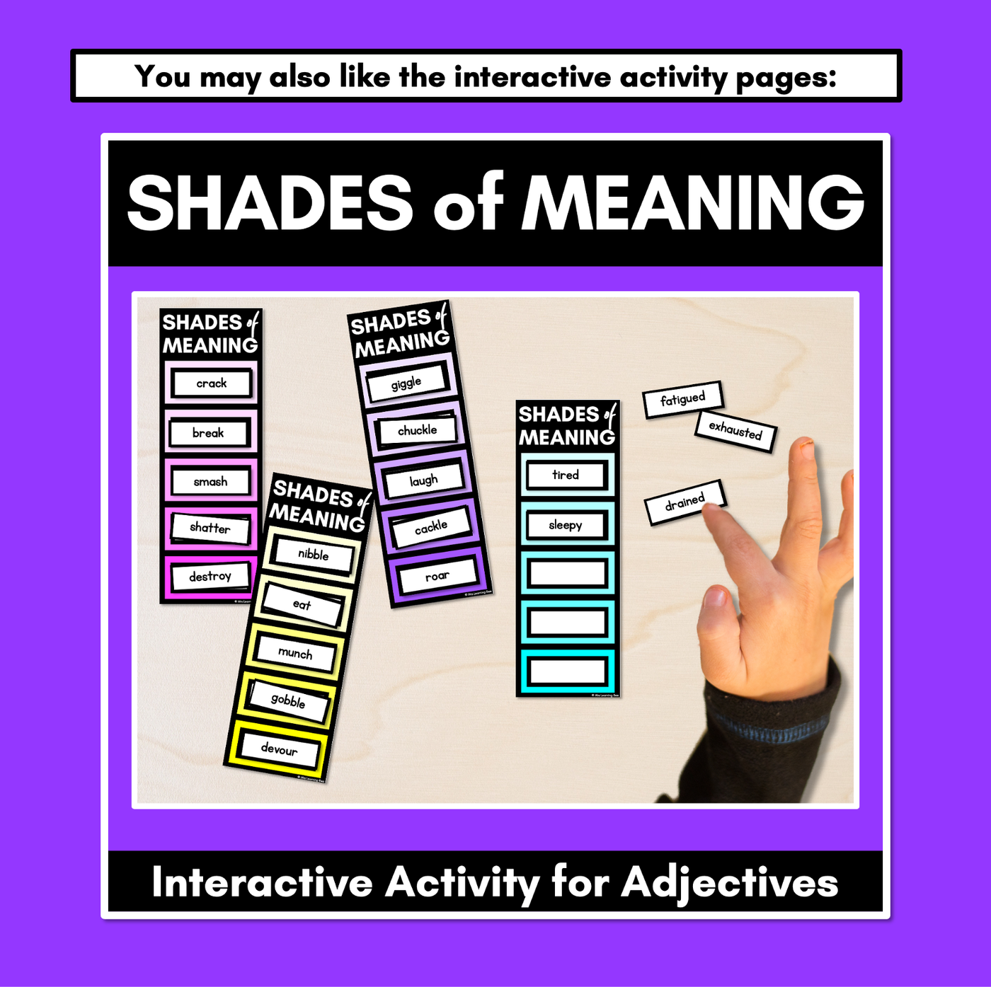 Shades of Meaning Adjectives Posters - Editable