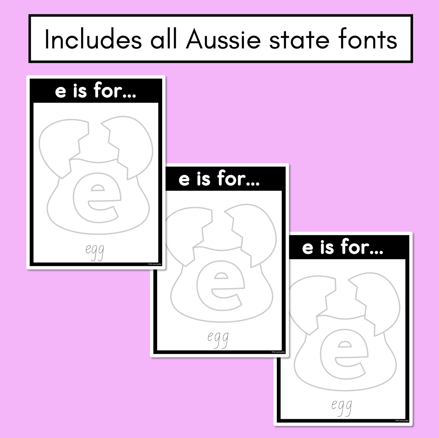 Beginning Sound Crafts - LOWERCASE Letter E - E is for Egg