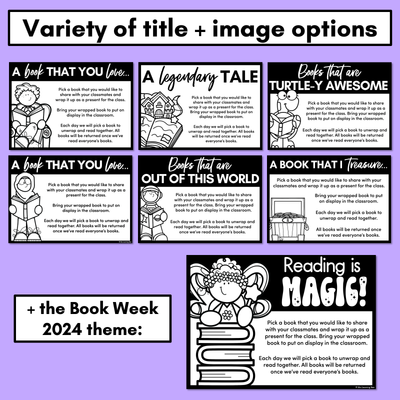 WRAP A STORY BOOK - Book Week or Start/End of Year Classroom Book Activity