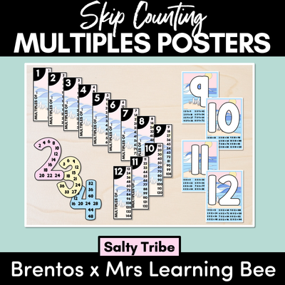 MULTIPLES & SKIP COUNTING POSTERS - The Brentos Collection - Salty Tribe