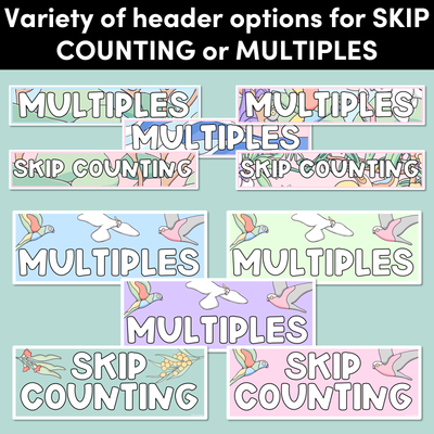 MULTIPLES & SKIP COUNTING POSTERS - The Brentos Collection - Salty Tribe
