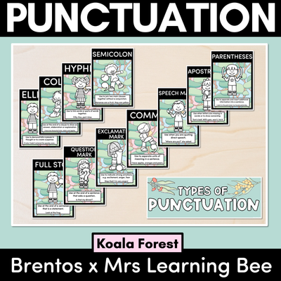 PUNCTUATION POSTERS - The Brentos Collection - Koala Forest