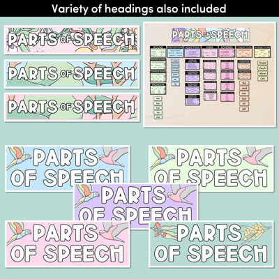 PARTS OF SPEECH POSTERS - The Brentos Collection
