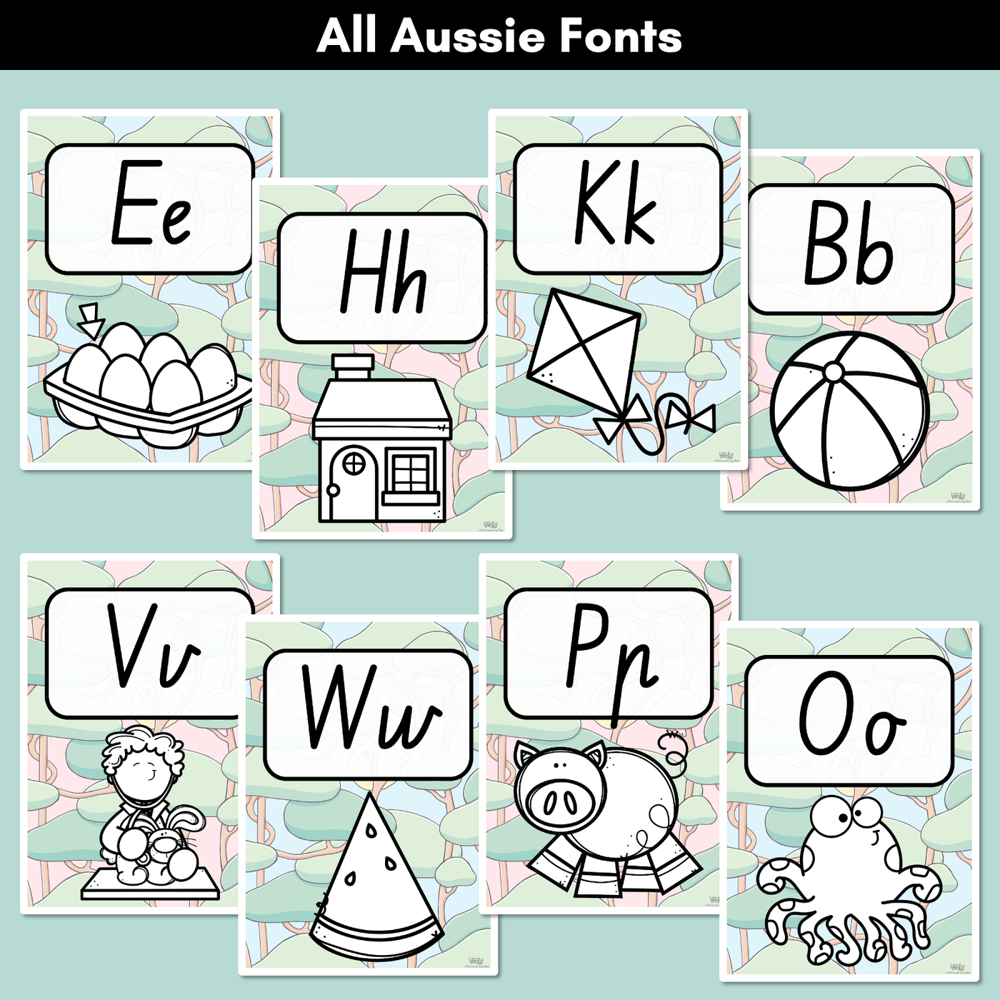 ALPHABET POSTERS - The Brentos Collection - Koala Forest