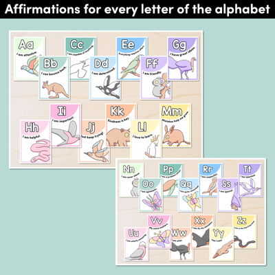 Alphabet Affirmation Posters - The Brentos Collection