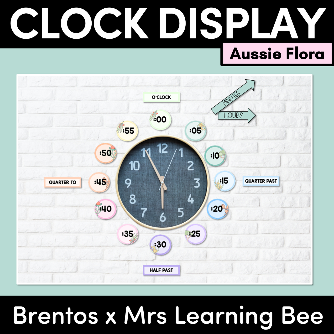 CLOCK DISPLAY - The Brentos Collection - Aussie Flora