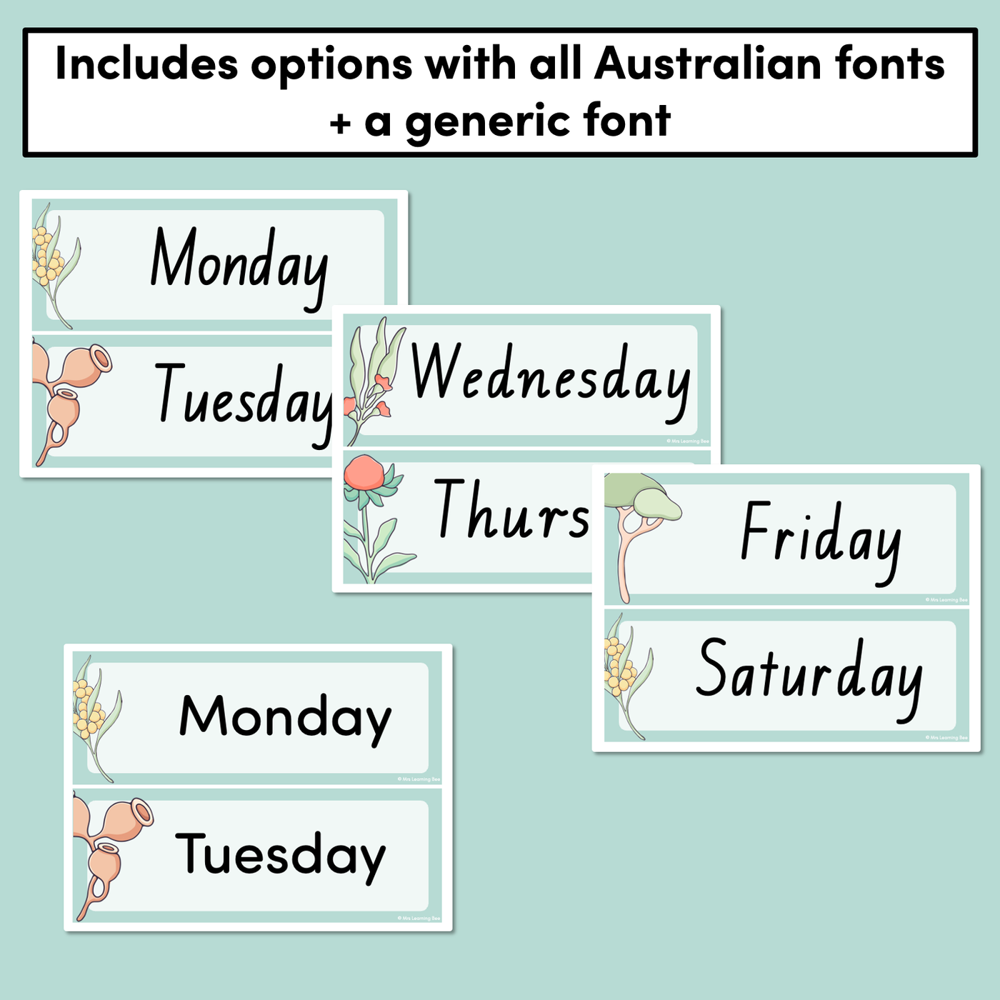 Flip Calendar - Aussie Flora - The Brentos Collection