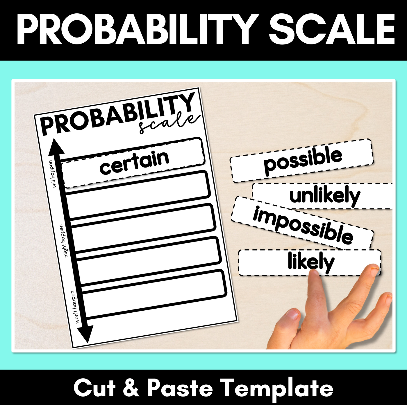 Probability Scale - Cut & Paste Templates