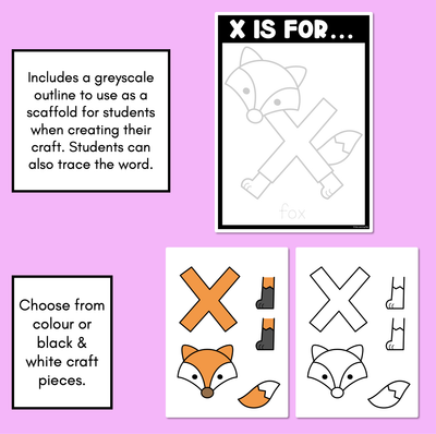 Sound Crafts - Letter X - X is for Fox