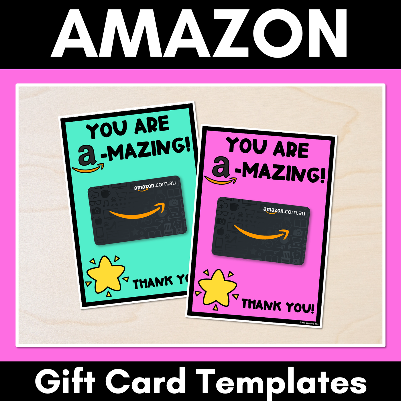 AMAZON OR GIFT CARD Thank You Cards - Teacher Appreciation Freebies