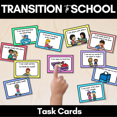 Transition to School Task Cards - EDITABLE