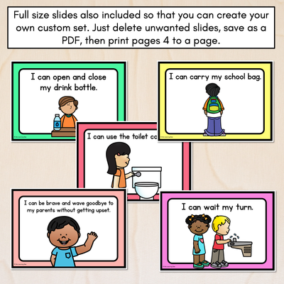 Transition to School Task Cards - EDITABLE