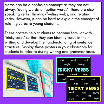 Tricky Verb Poster Display