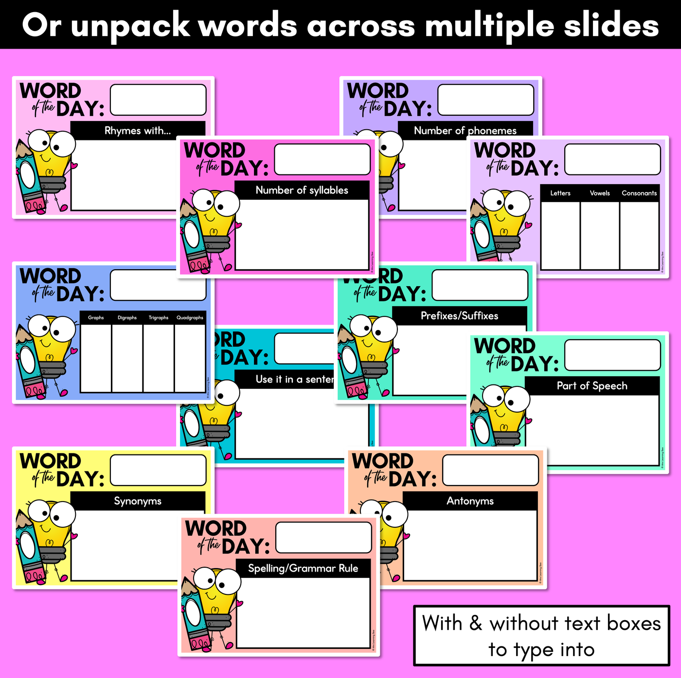 Word of the Day Slides - Differentiated Word Study Teaching Slides