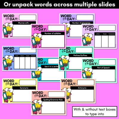 Word of the Day Slides - Differentiated Word Study Teaching Slides