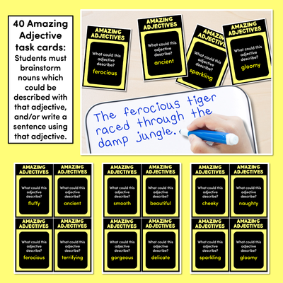 Adjectives and Adverb Task Cards - VCOP aligned