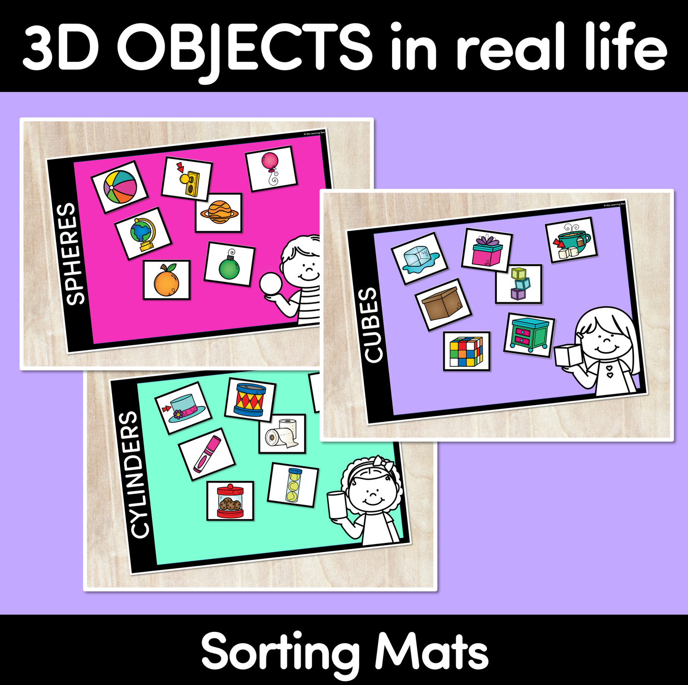 3D Objects in Real Life - Sorting Mats