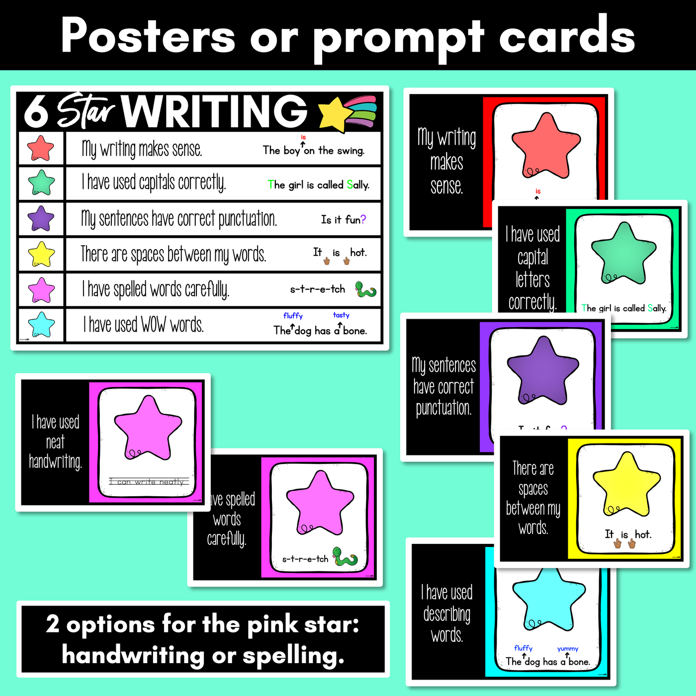6 Star Editing Checklist | Posters & Practice Pages
