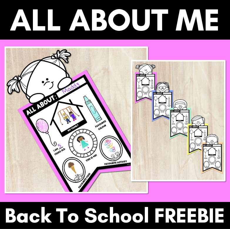 ALL ABOUT ME BUNTING Freebie | Back to School Activity & Display