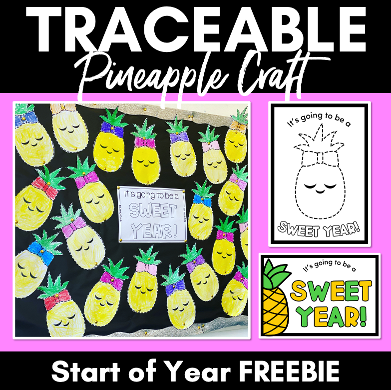 Beginning of Year Craft - Back to School Pineapple Freebie