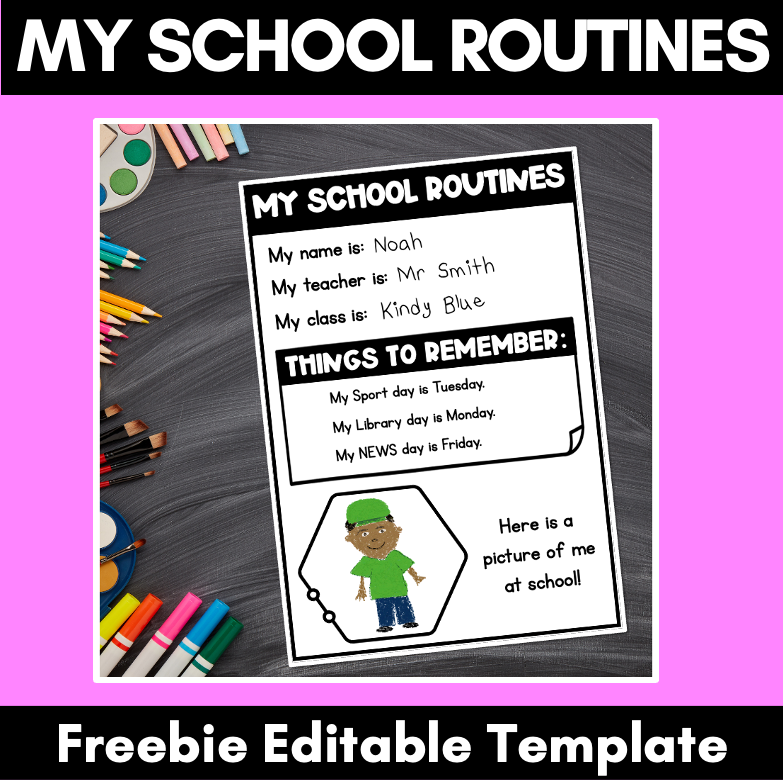 School Routines Handout for Back to School - Editable PowerPoint for Teachers