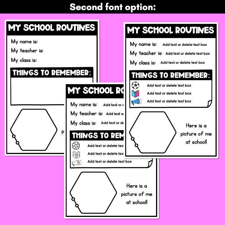 School Routines Handout for Back to School - Editable PowerPoint for Teachers