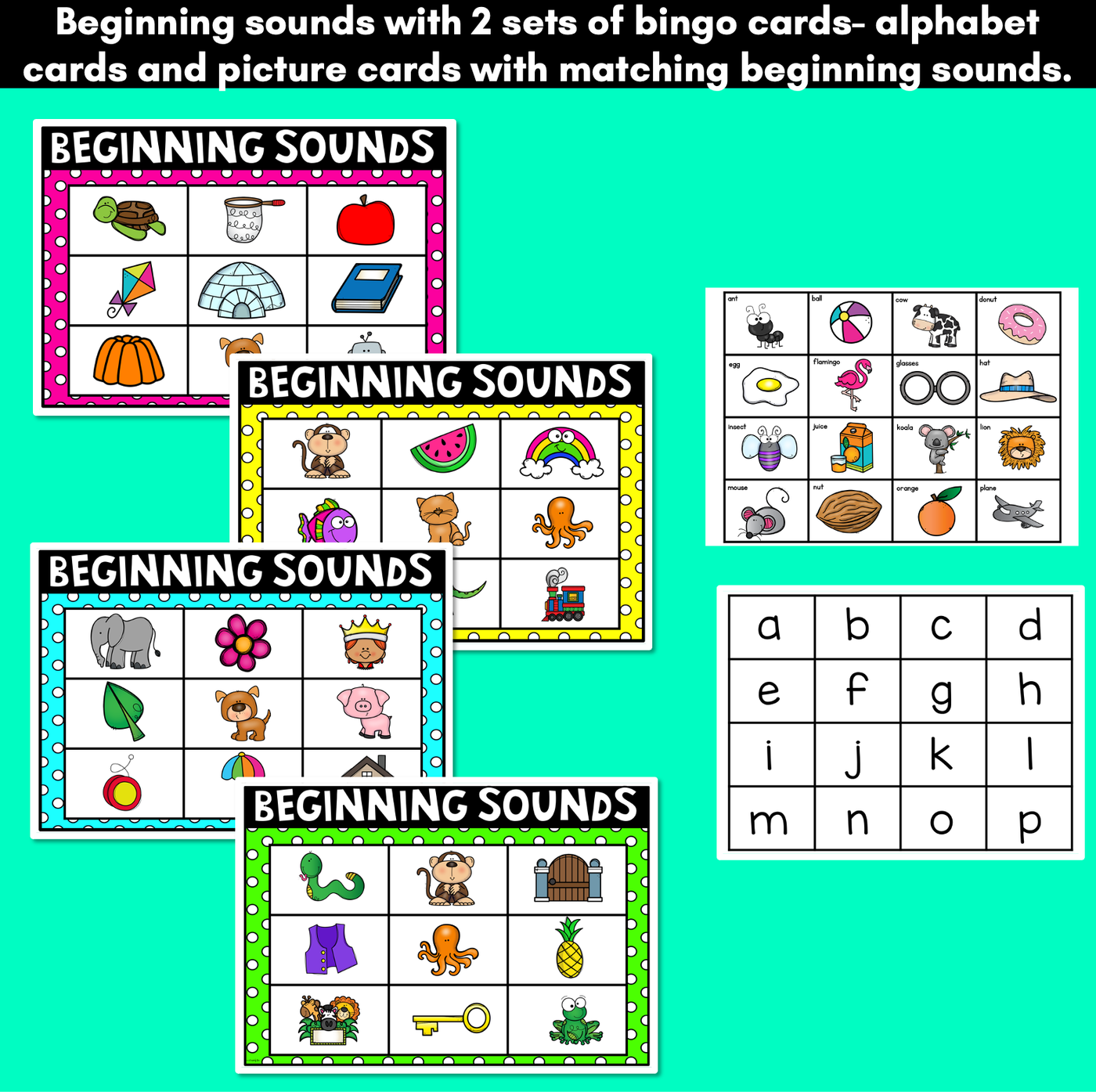 Phonological Awareness Bingo Games