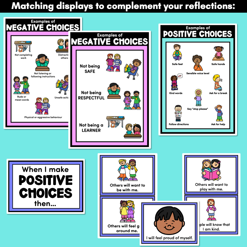 Behaviour Consequence Reflection Forms | Positive & Negative Behaviour Choices