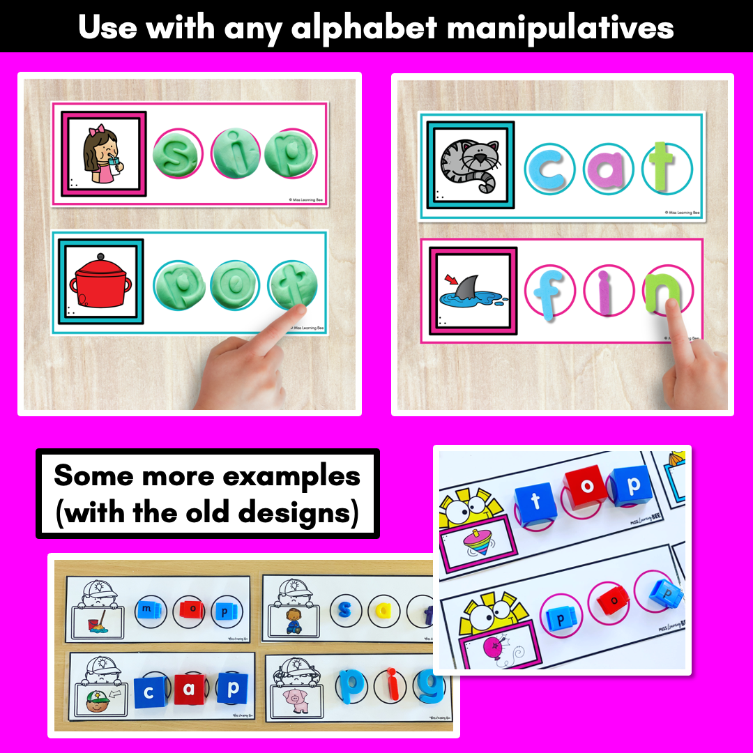 Decodable Word Building Cards - CVC Words Activity