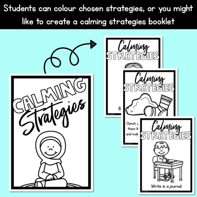 Calming Strategies for Children - Black and White Student Templates