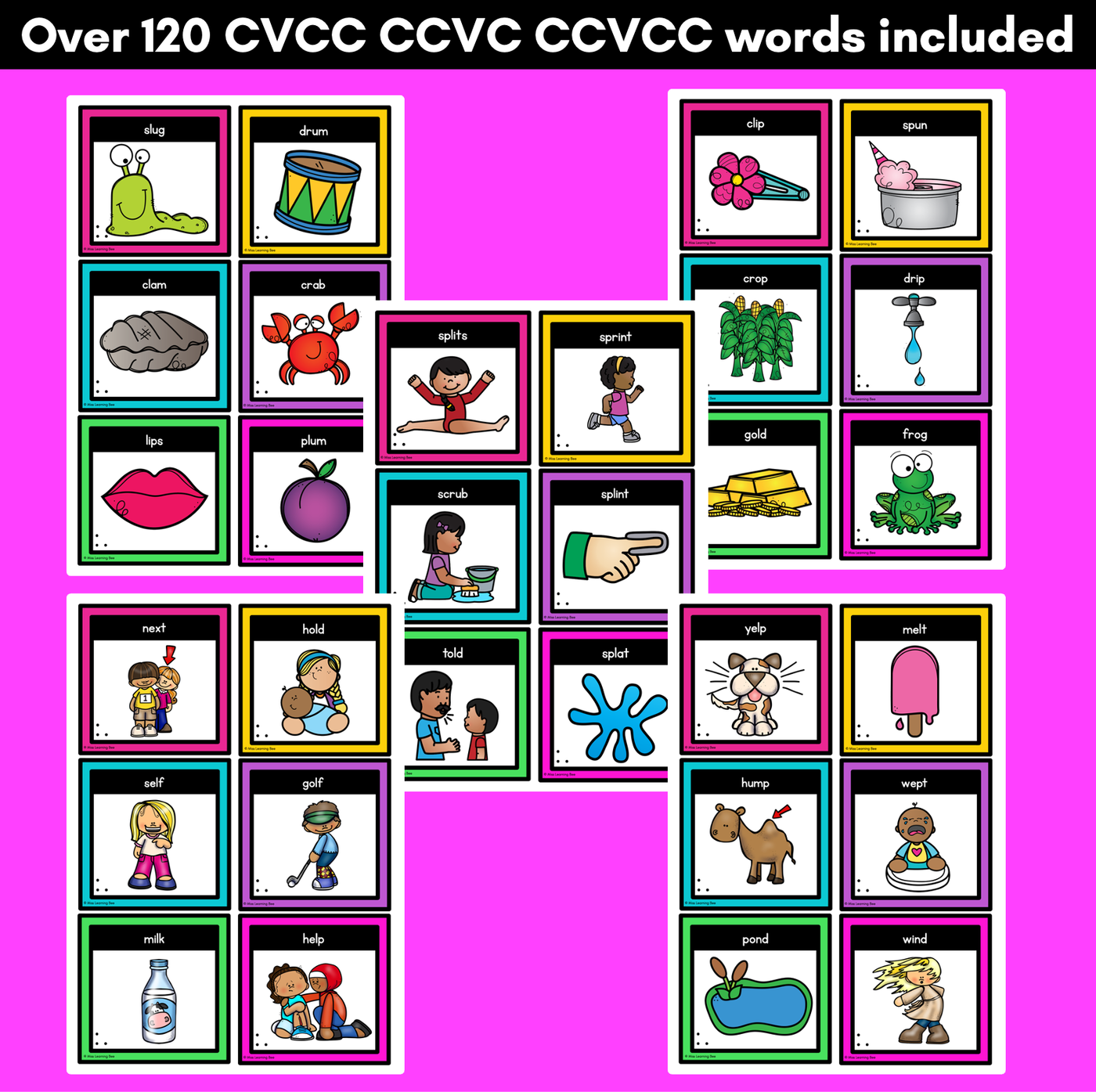 CVCC CCVC Word Building Cards