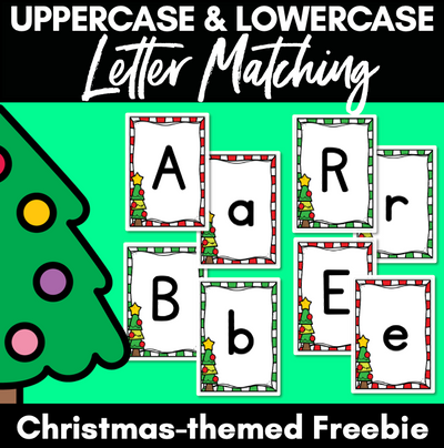 Christmas Alphabet Matching FREEBIE - Uppercase and Lowercase Letters